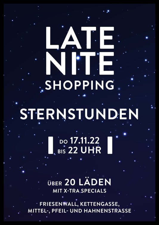 Late Nite Shopping Sternstunden