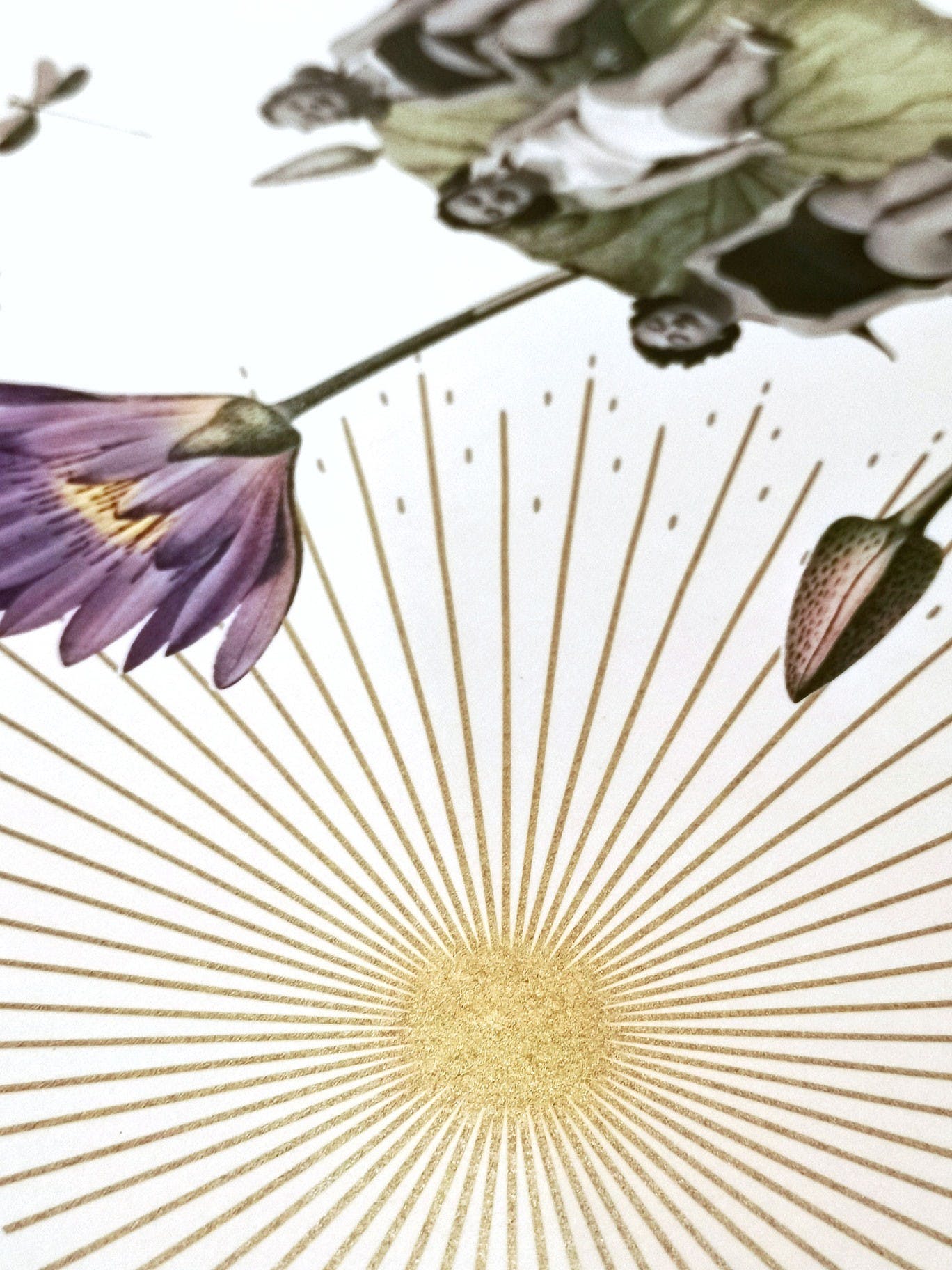 Poster Vintage Sun bathing FLora FLorae DIN A4