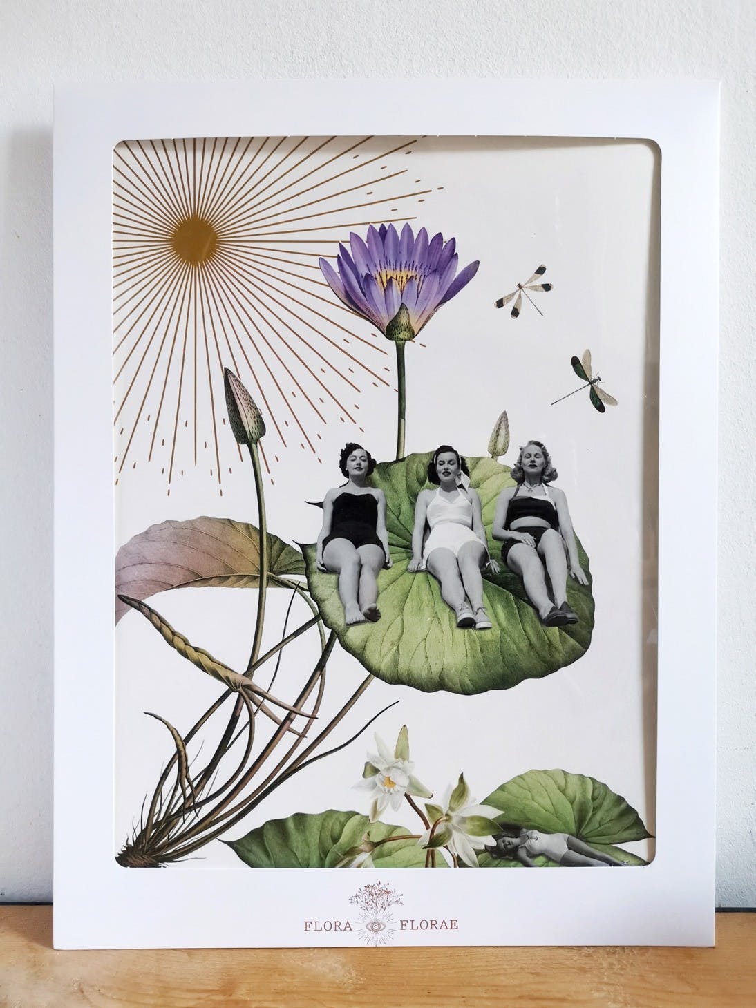 Poster Vintage Sun bathing FLora FLorae