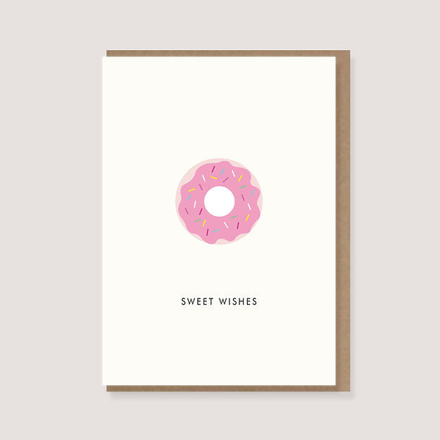 Klappkarte mit Umschlag - "Sweet Wishes"