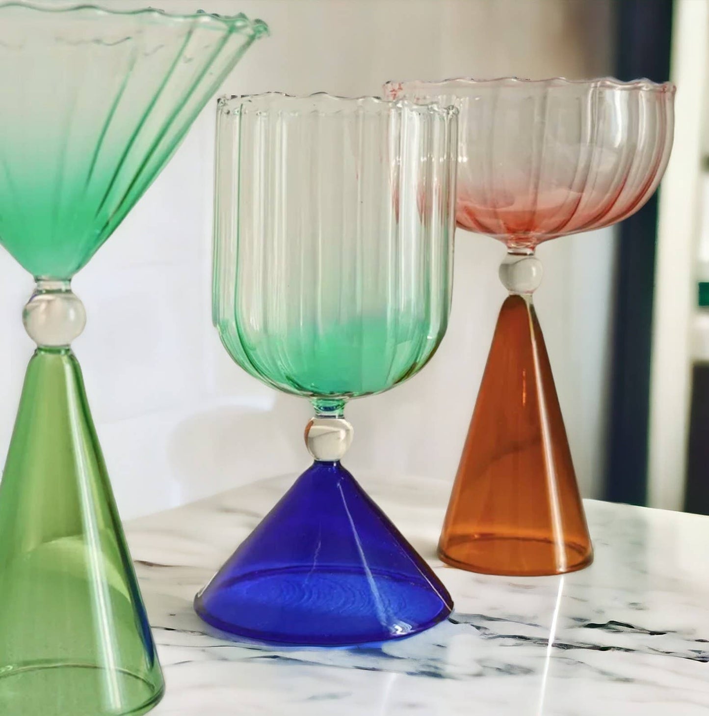 Sektglas bunt