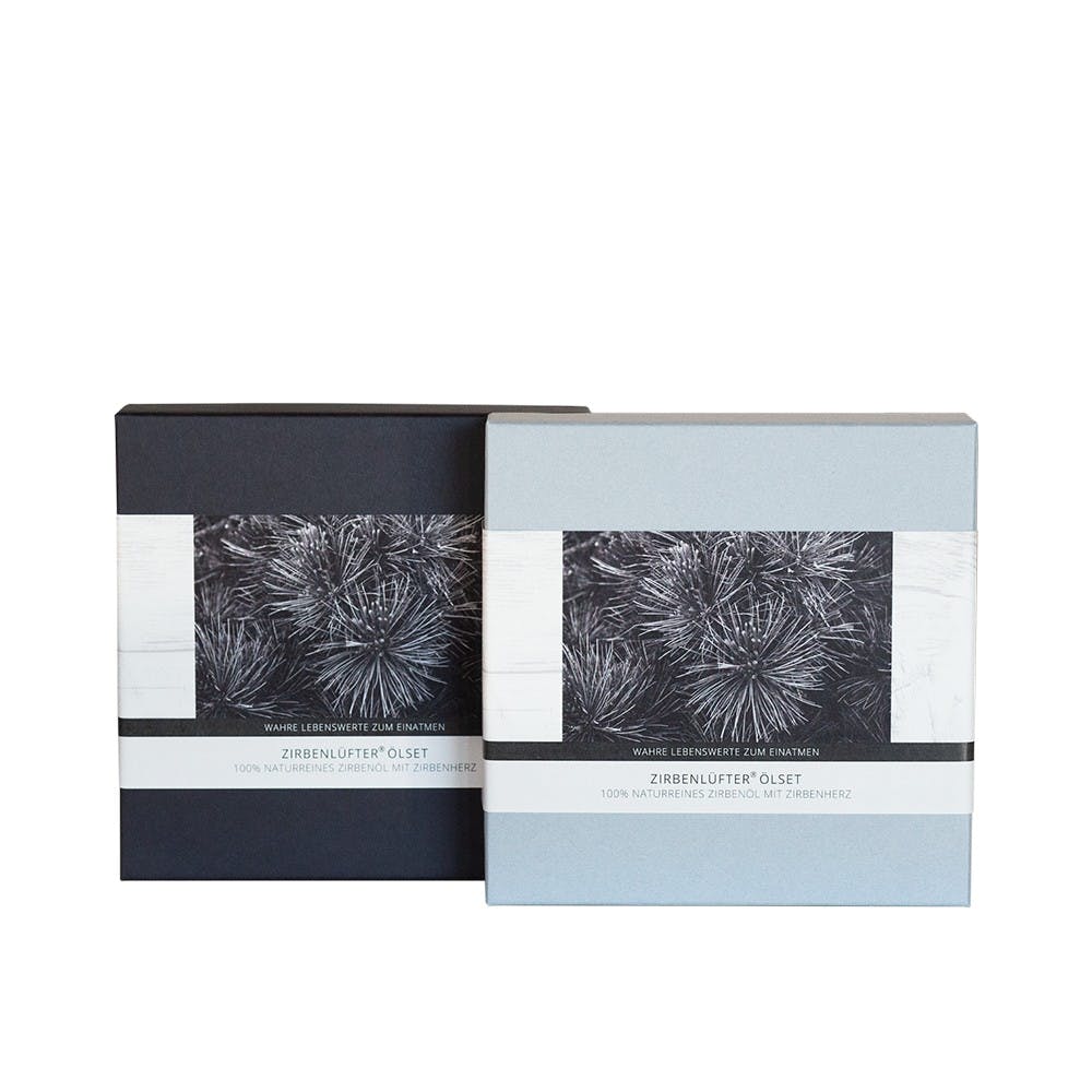 Geschenkset Zirbenherz mit Zirbenöl ZirbenLüfter