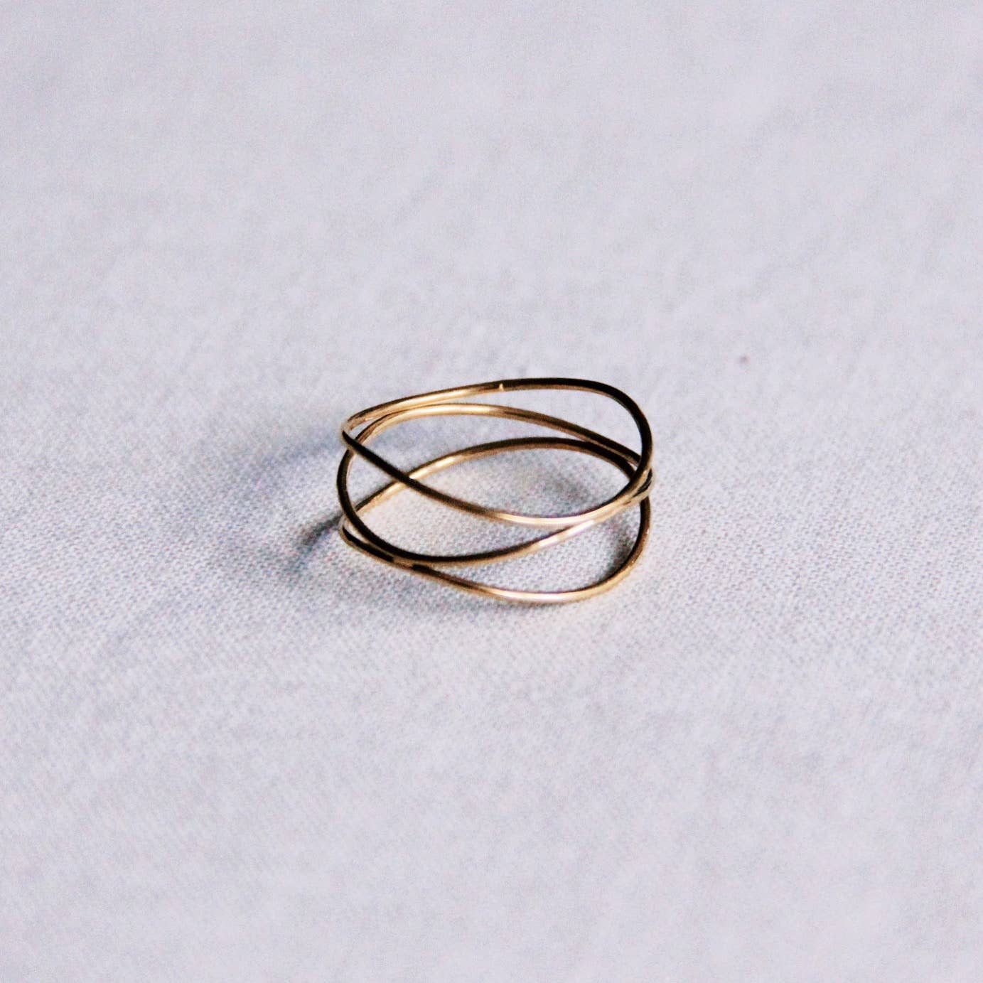 Mehrschichtiger Ring vergoldet