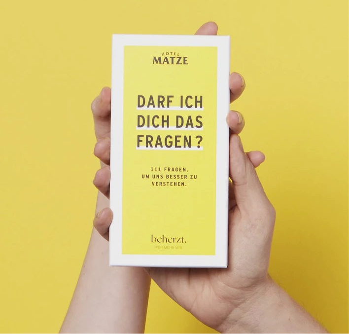 Darf ich dich das fragen? Hotel Matze Matze Hielscher beherzt Fragekarten