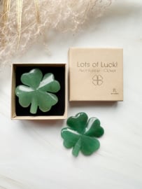 Kleeblatt aus Aventurin "Lots of luck"