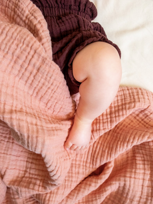 Babydecke Musselin | 100% Baumwolle Türkissimo rosa