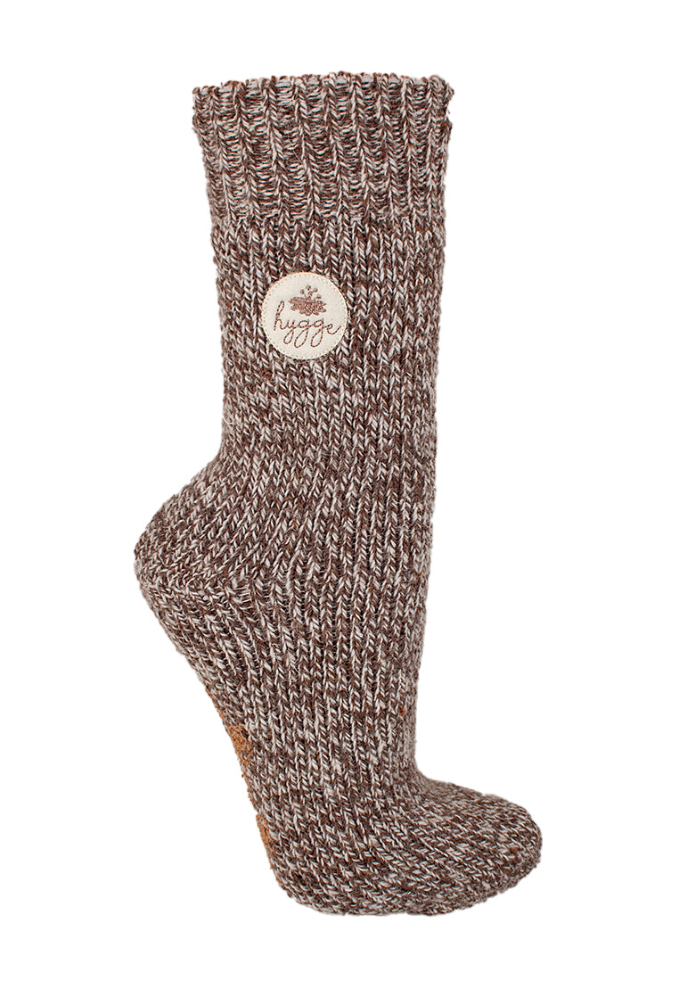 Wollsocken "Hygge" braun-melliert Adelheid