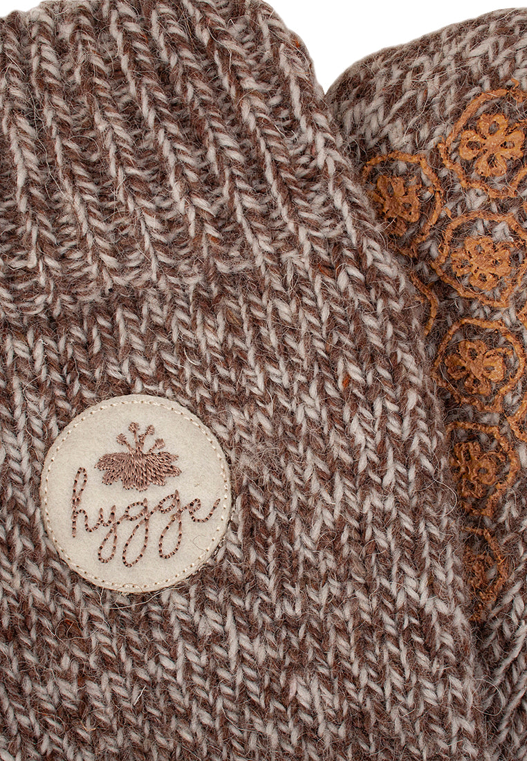 Wollsocken "Hygge" braun-melliert Adelheid