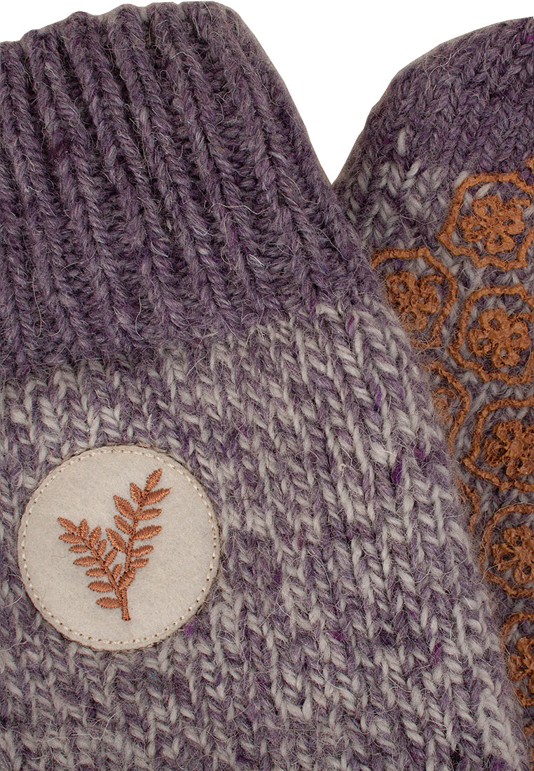 Wollsocken "Gardenlover" lavendel Adelheid