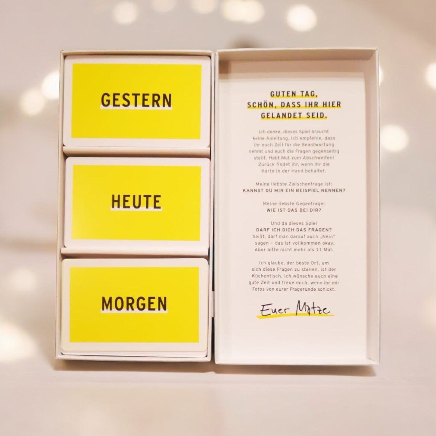 Darf ich dich das fragen? Hotel Matze Matze Hielscher beherzt Fragekarten