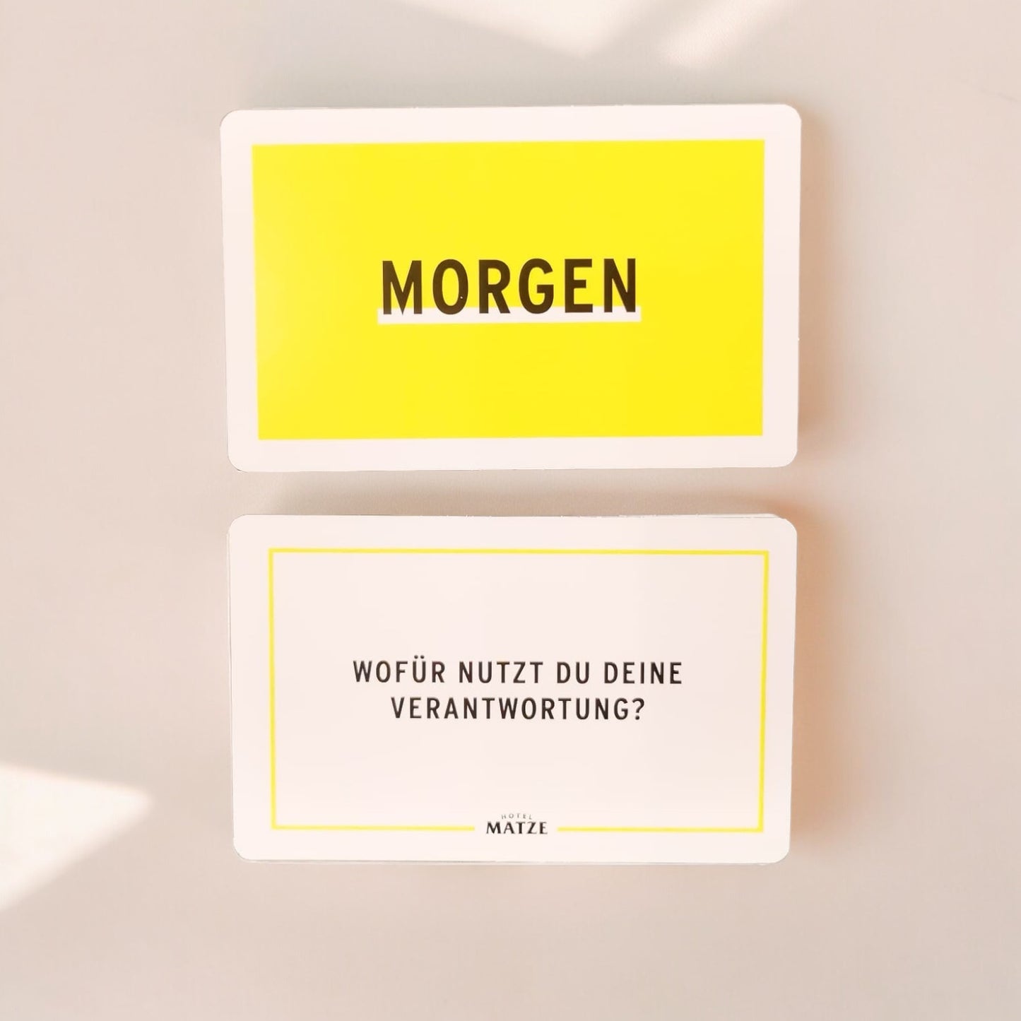 Darf ich dich das fragen? Hotel Matze Matze Hielscher beherzt Fragekarten