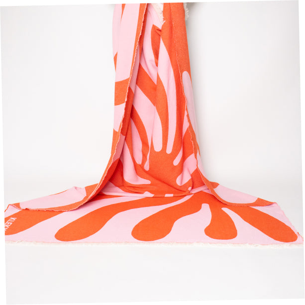 Klekks no5 decke baumwolle rosa orange