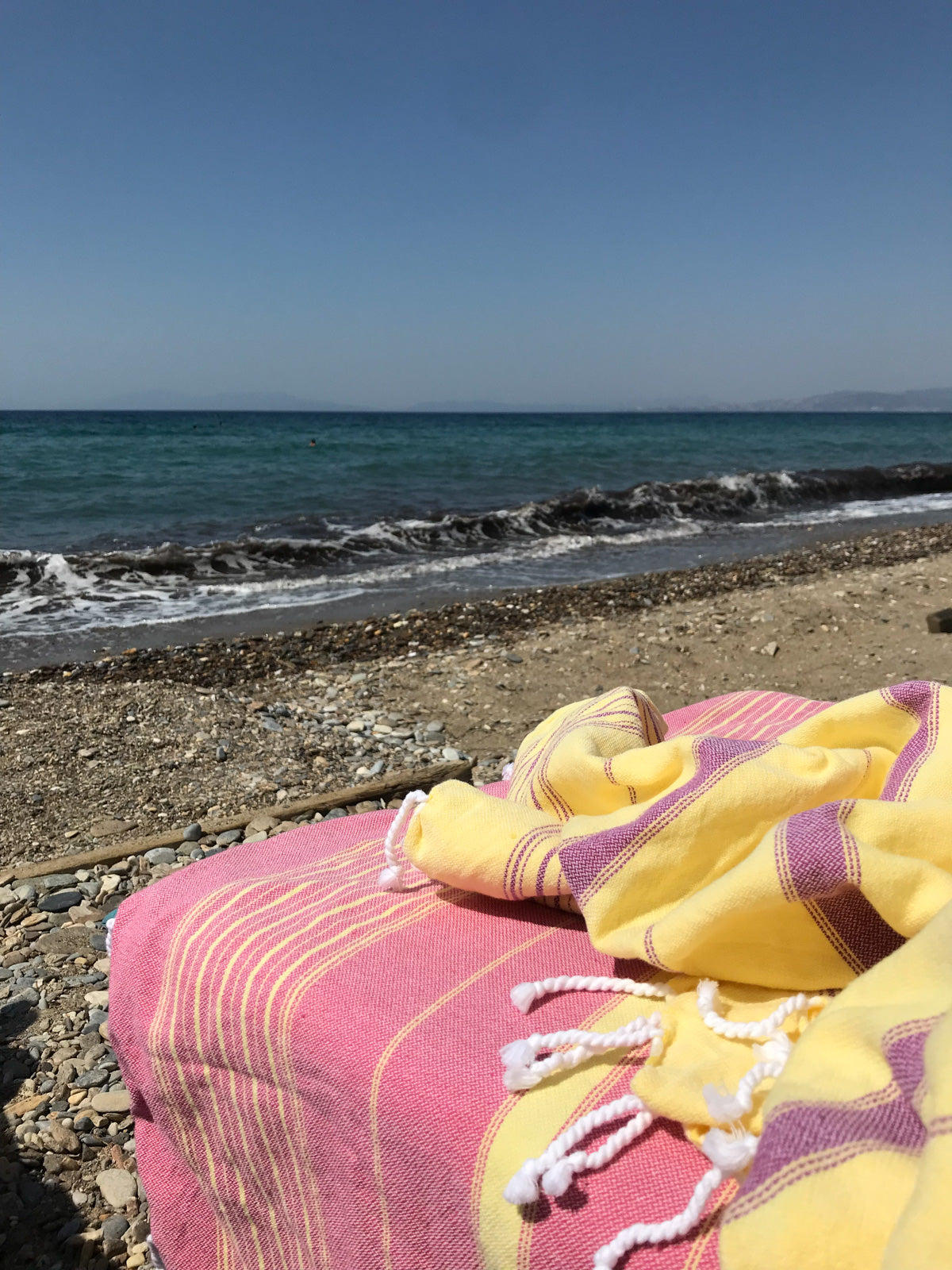 Hamamtuch gelb/himbeere