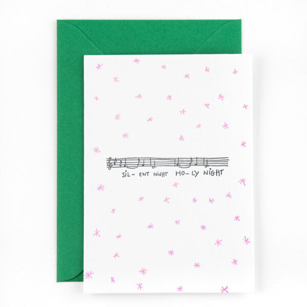 Klappkarte Stille Nacht Letterpress Studio FLash