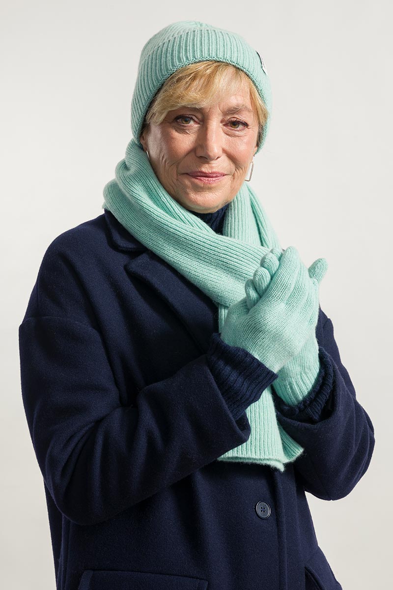 Handschuhe recyceltem Kaschmir | mint RIFO
