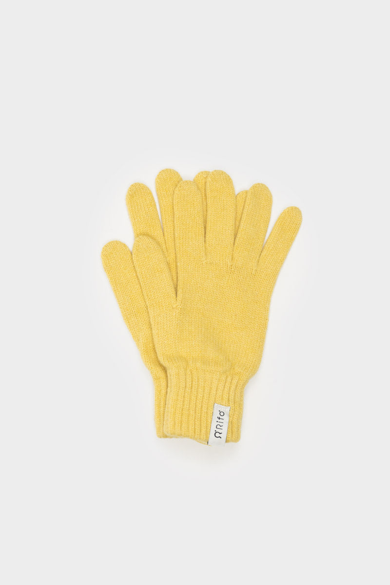 Handschuhe recyceltem Kaschmir | zitronengelb RIFO