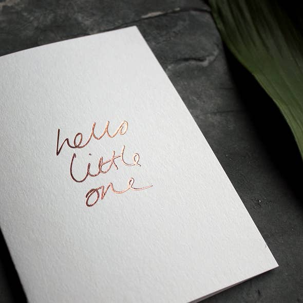 Klappkarte "hello little one" Karte zur Geburt
