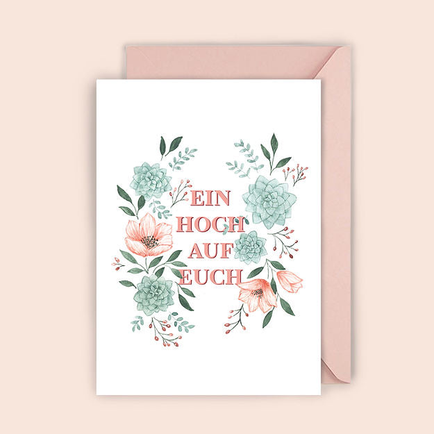 Hochzeitskarte "Ein Hoch auf euch"