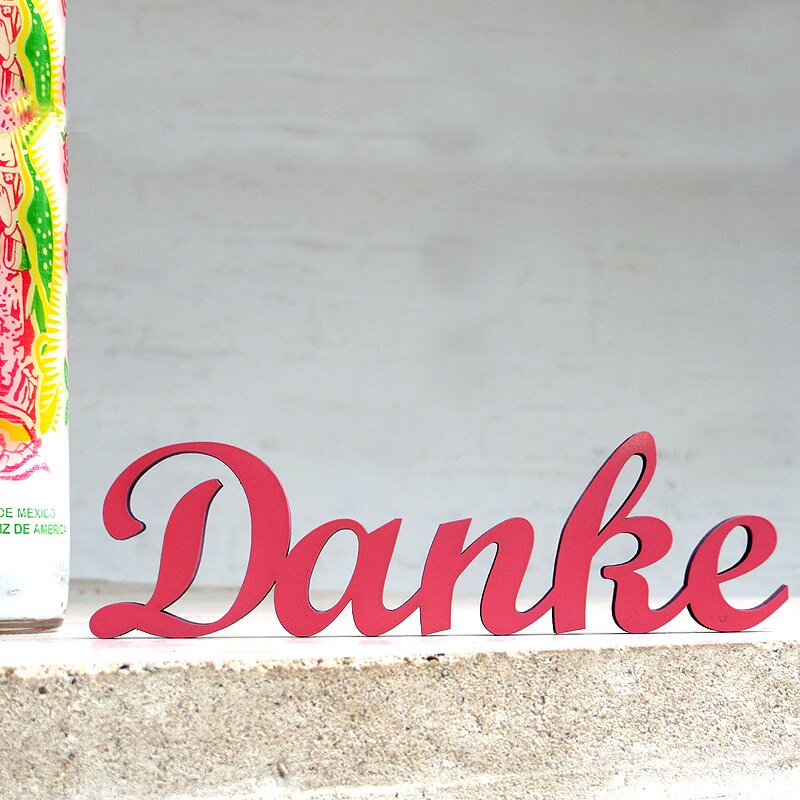 Schriftzug "Danke"