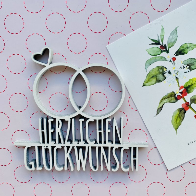 Schriftzug Eheringe Herzlichen Glückwunsch nogallery