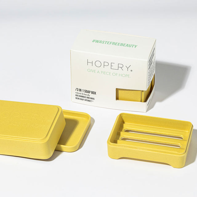 Kopie von Seifenschale mit Box | 3 in 1 | gelb HOPERY