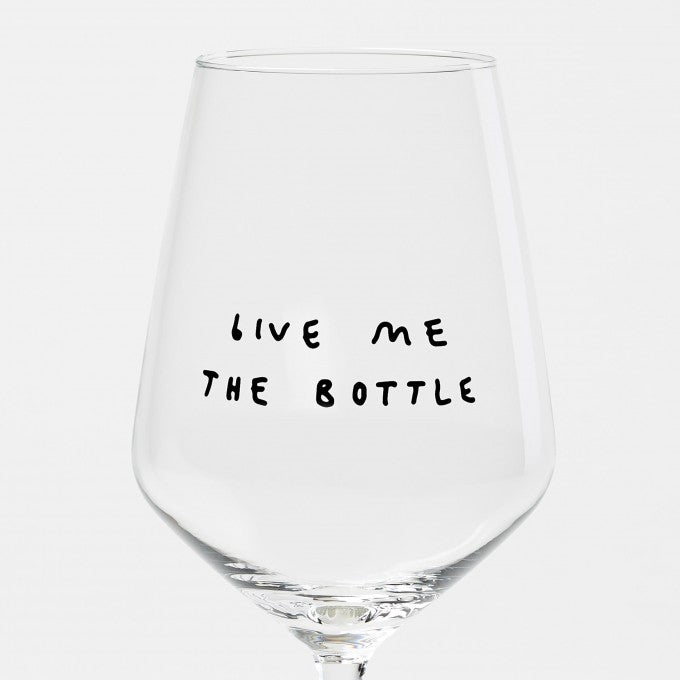 Weinglas GIVE ME THE BOTTLE | Johanna Schwarzer X selekkt