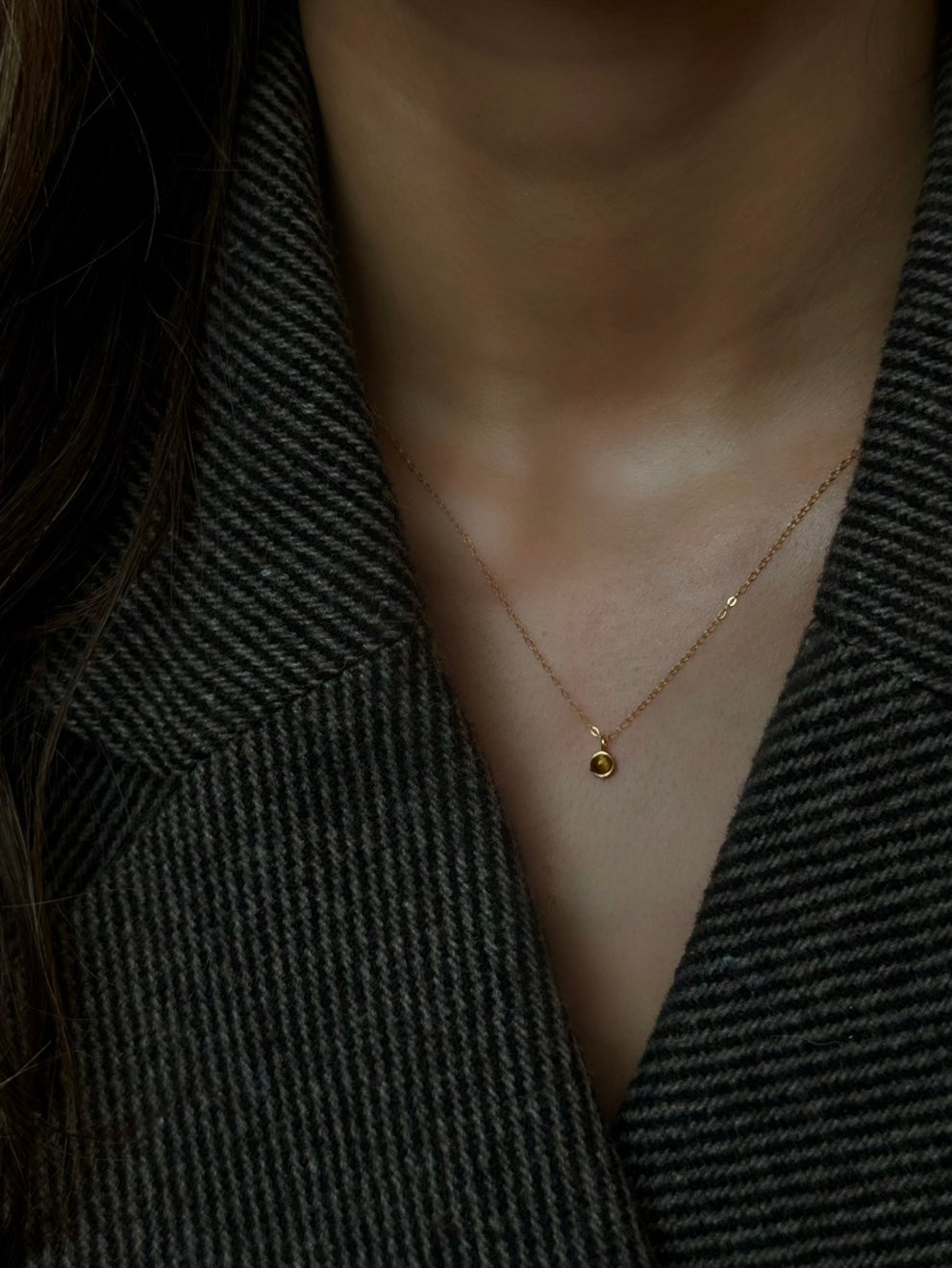 Aya Kristallkette mit Tigerauge