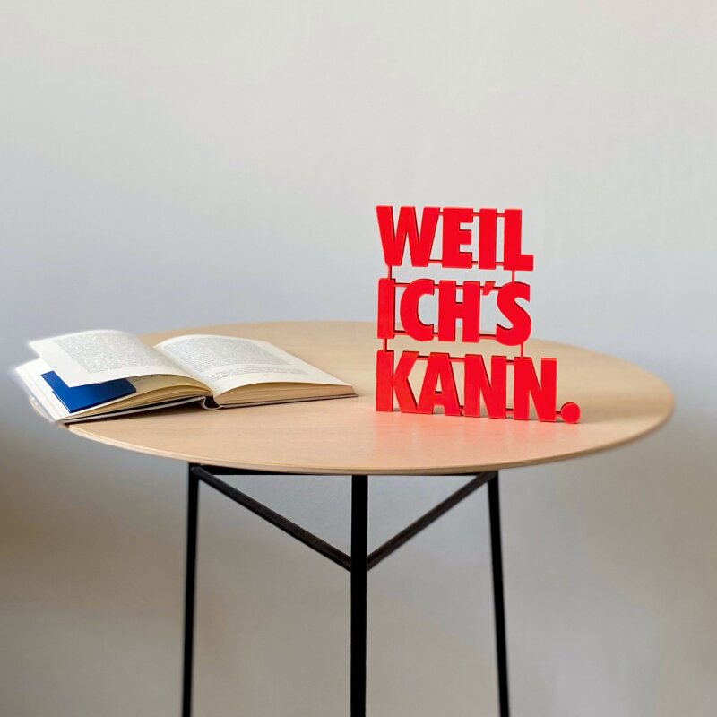Schriftzug Weil ich´s kann | neonorange nogallery