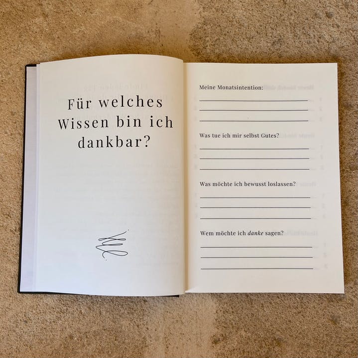 Dankbarkeitstagebuch "Wofür ich dankbar bin" sandfarben
