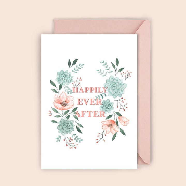 Hochzeitskarte "Happily ever after"