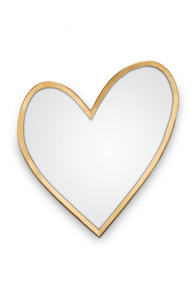 Spiegel Herz gold