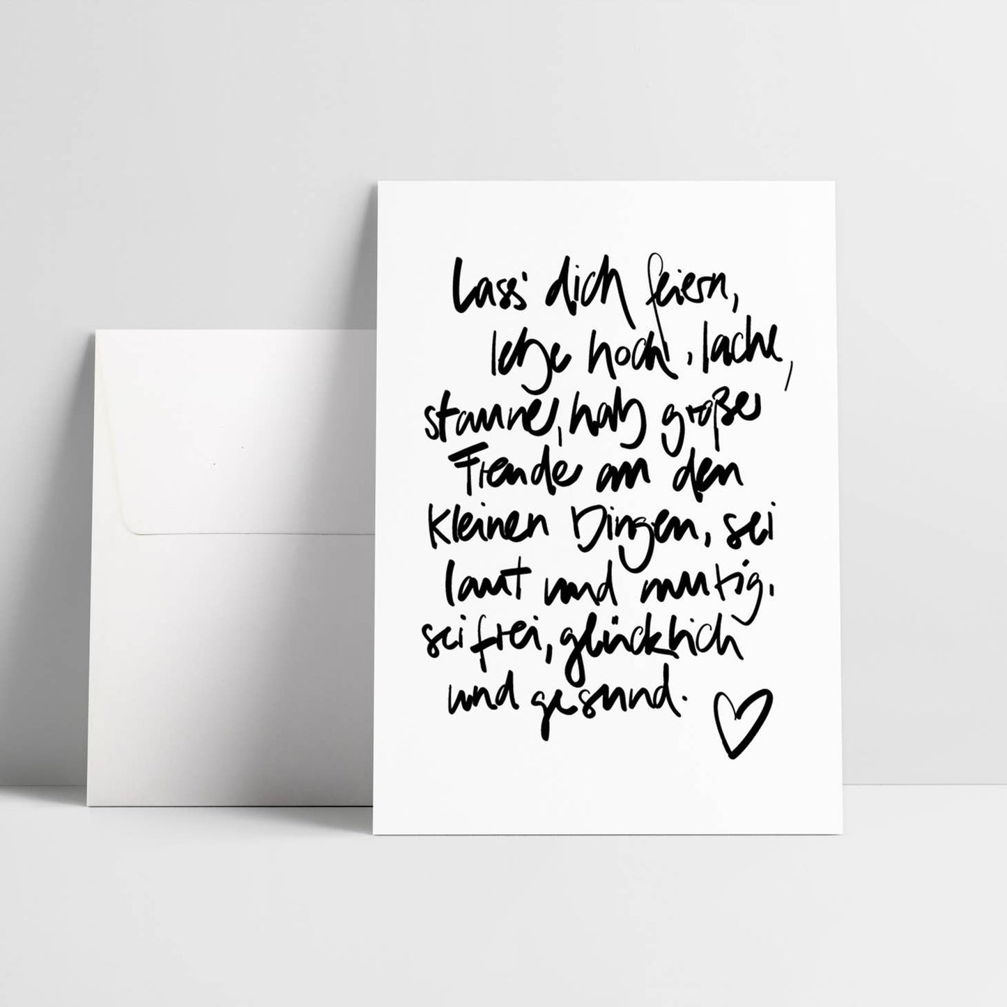 Ladd dich feiern Grusskarte Love is the new black Klappkarte