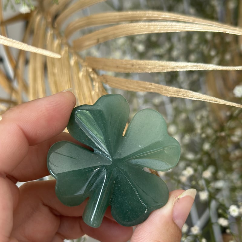 Kleeblatt aus Aventurin "Lots of luck"