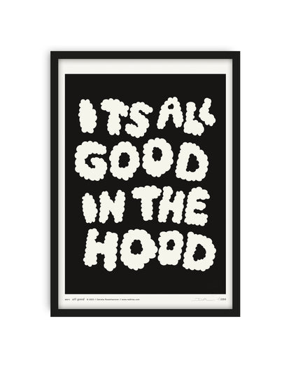 Poster "It´s all good in the hood" red fries DIN a4 Poster