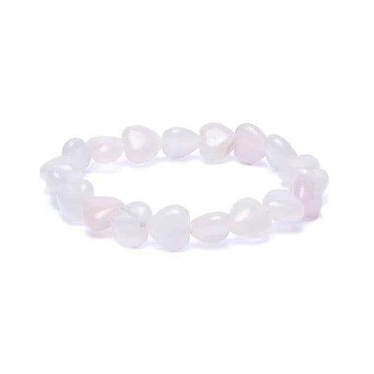 Armband Rosenquarz kleine Herzen