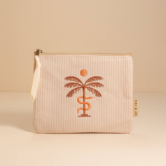 Cordbeutel | beige | Palme