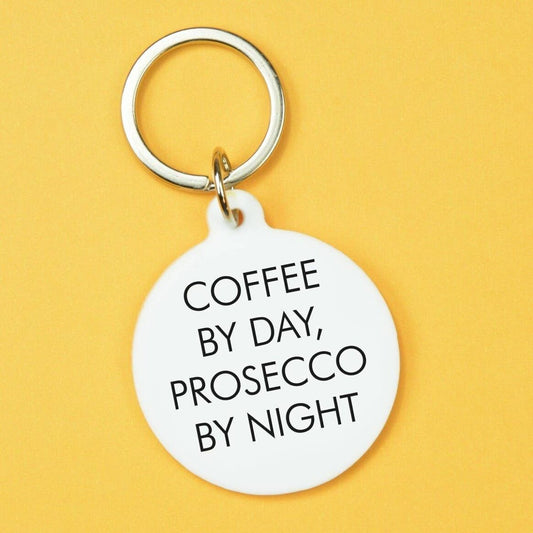Schlüsselanhänger "Coffee by Day, Prosecco by Night"