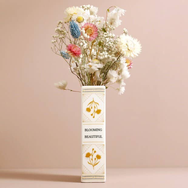 Buchvase 'The little Book of Flowers' | Florale Deko aus Keramik