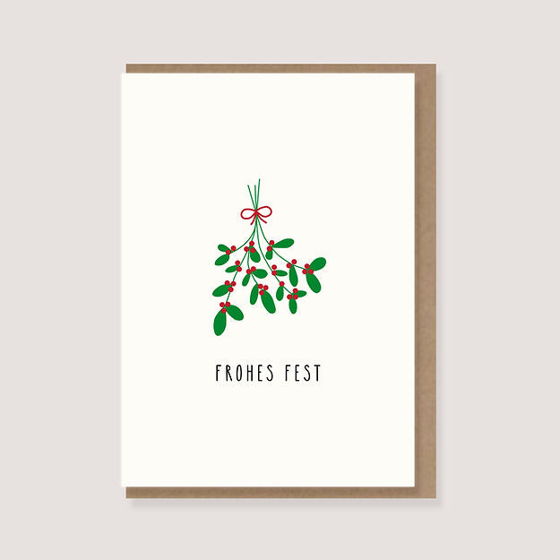 Klappkarte mit Umschlag "Frohes Fest"