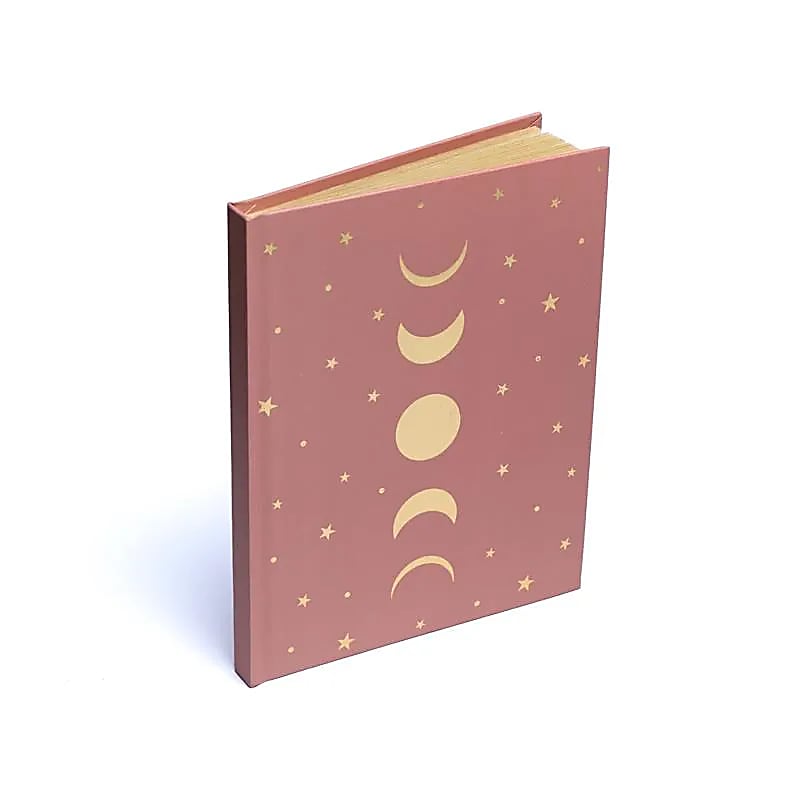Notizbuch Mondphasen & Sterne altrosa