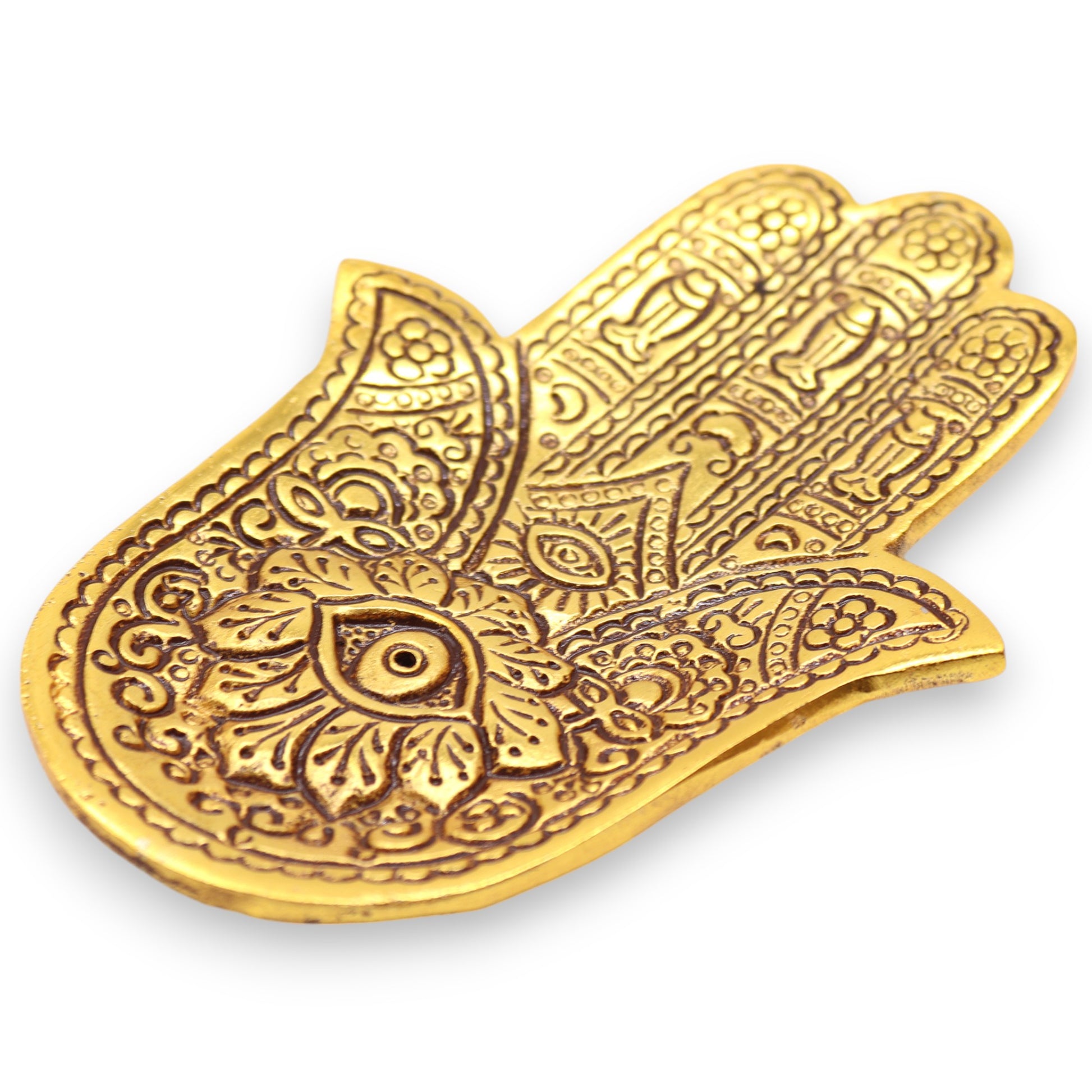Hamsa Räucherstäbchenhalter Hand Gold