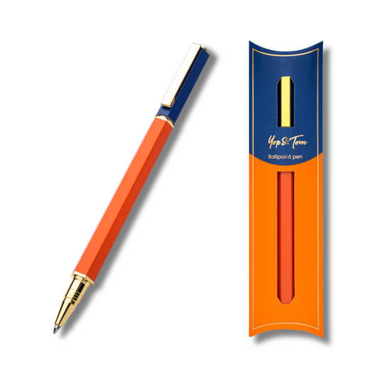 Kugelschreiber blau & orange