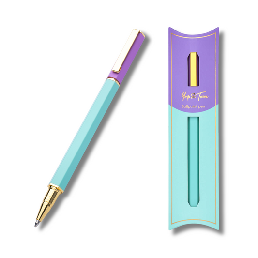Kugelschreiber lila/mint Yop & Tom