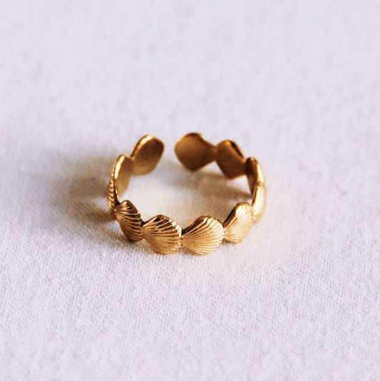 Verstellbarer Ring mit Muscheln