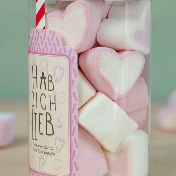 Naschdose Hab Dich Lieb Marshmallow Herzen Geschenkdose