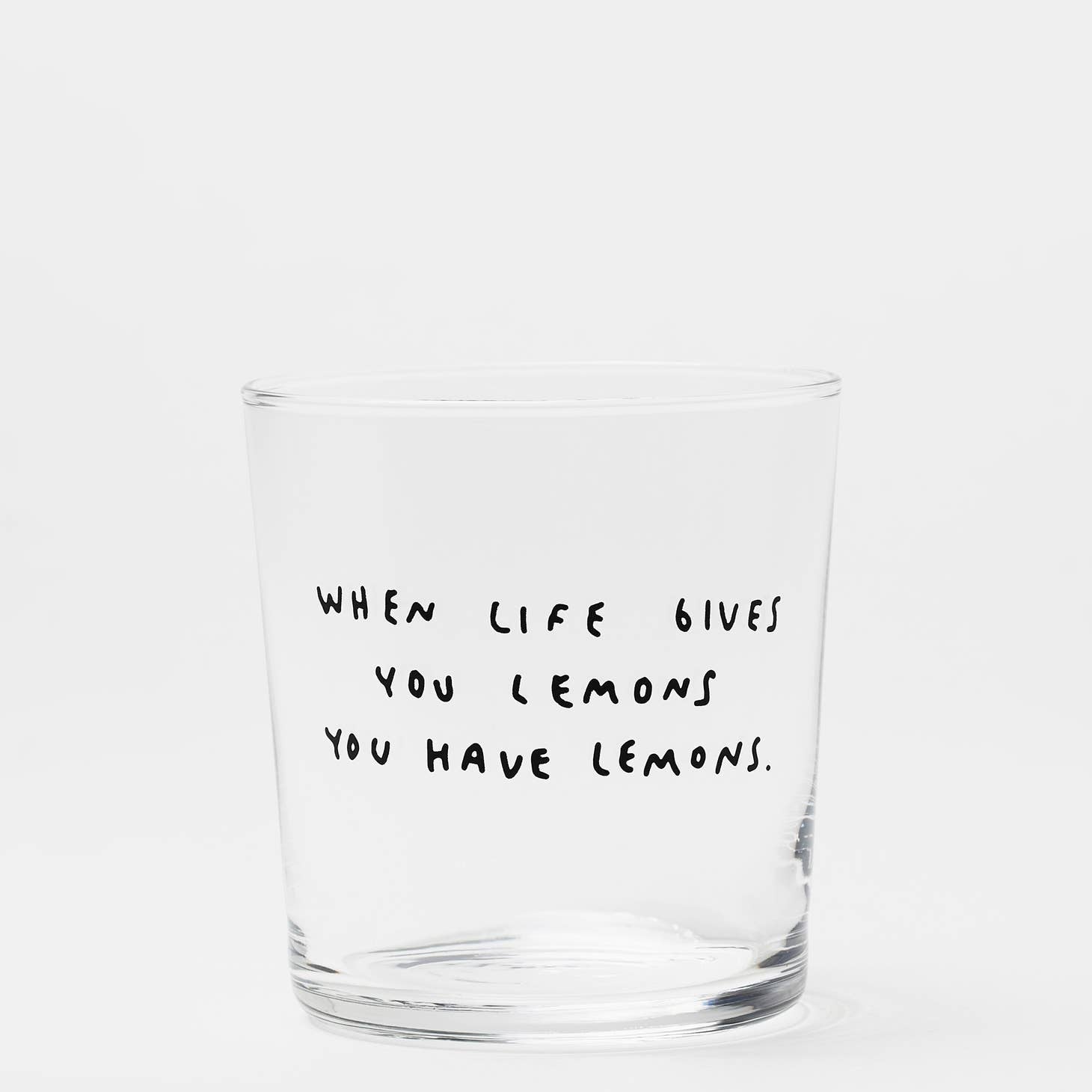 Glas "When life gives you lemons" ahya Johanna Schwarzer