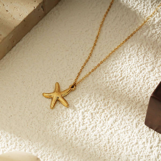 Feine goldene Kette mit Seestern-Anhänger