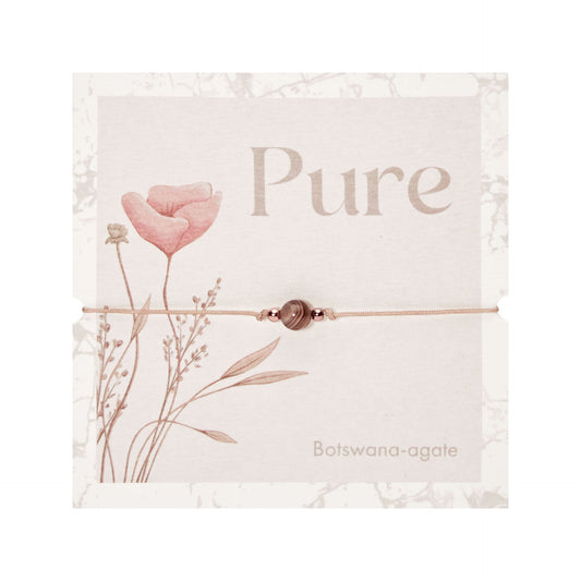 Armband "Pure" |  Botswana Achat | Edelstahl