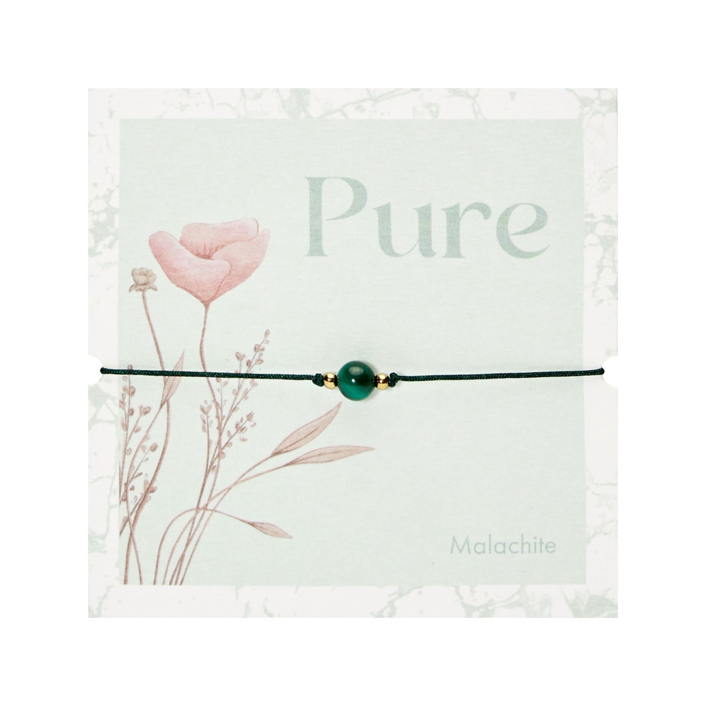 Armband "Pure" |  Malachit | Edelstahl