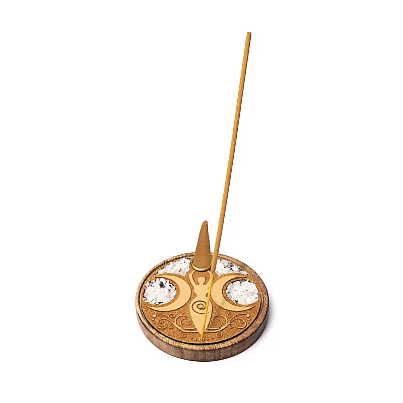 Räucherstäbchen und -kegel Halter | Mondstein | Gottheit